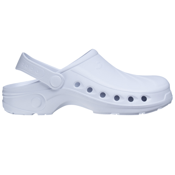 Calzatura zoccolo SAFETY JOGGER Sonic per Ho.Re.Ca. CE EN ISO20345 20347:2012 ESD OB/SR ESD A SRC E in EVA colore bianco cf 1 paio