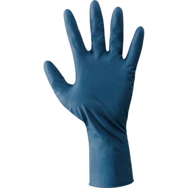 Guanti lattice naturale azzurri lunghi AQL 1.5 IGONW-390040