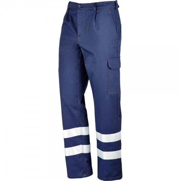 Pantalone super blu HV da lavoro realizzato con tessuto 100% cotone sanforizzato IGO-NW435230