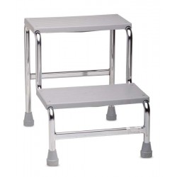 Scaletta ad 2 gradinI in acciaio cromato IGO-PVS/INF295