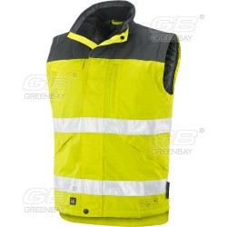 Giaccone imbottito modello CISA NW-423131 TRIPLO USO alta visibilità in poliestere Oxford-PU giallo