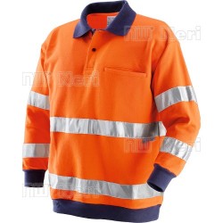 Felpa DPI NW-455040 art. ARANCIO alta visibilità 70 poliestere 30 cotone arancione
