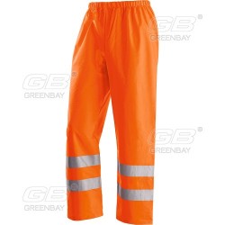 Pantalone impermeabile Amburgo NW-462110 EN ISO 20471 fluorescente in poliestere-poliuretano arancione
