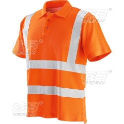 Polo alta visibilità NW-471038 EN ISO 20471 arancione poliestere
