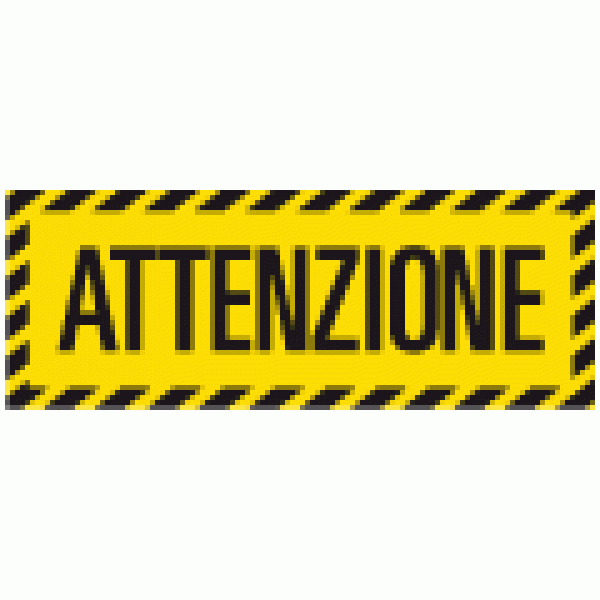 Scritta autoadesiva per pavimenti ATTENZIONE IGOCS-PP152