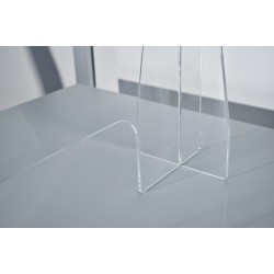 Barriera parafiato Plexiglass trasparente da banco ad alta stabilità IGOIW-PPM004