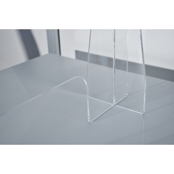 Barriera parafiato Plexiglass trasparente da banco ad alta stabilità IGOIW-PPM001