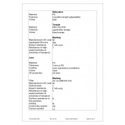 Occhiale - ROSSINI - I-VO 9160-265 - DPI - in policarbonato - protezione UV - CE - EN 166:2001 - EN 170:2002 - classe ottica I colore blu-arancione cf 1 pz Occhiale - ROSSINI - I-VO 9160-265 - DPI - in policarbonato - protezione UV - CE - EN 166:2001 - EN 170:2002 - classe ottica I colore blu-arancione cf 1 pz