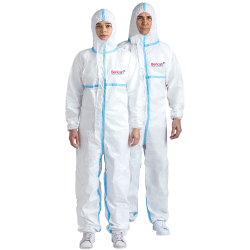 Tuta in laminato tipo 5-6 elastico a polsi-cappuccio-vita-caviglie IGO-BCHTUT750BI