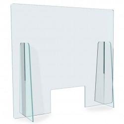 Barriera parafiato Plexiglass trasparente da banco ad alta stabilità IGOIW-PPM001
